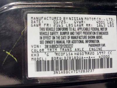 2025 Nissan Sentra SV