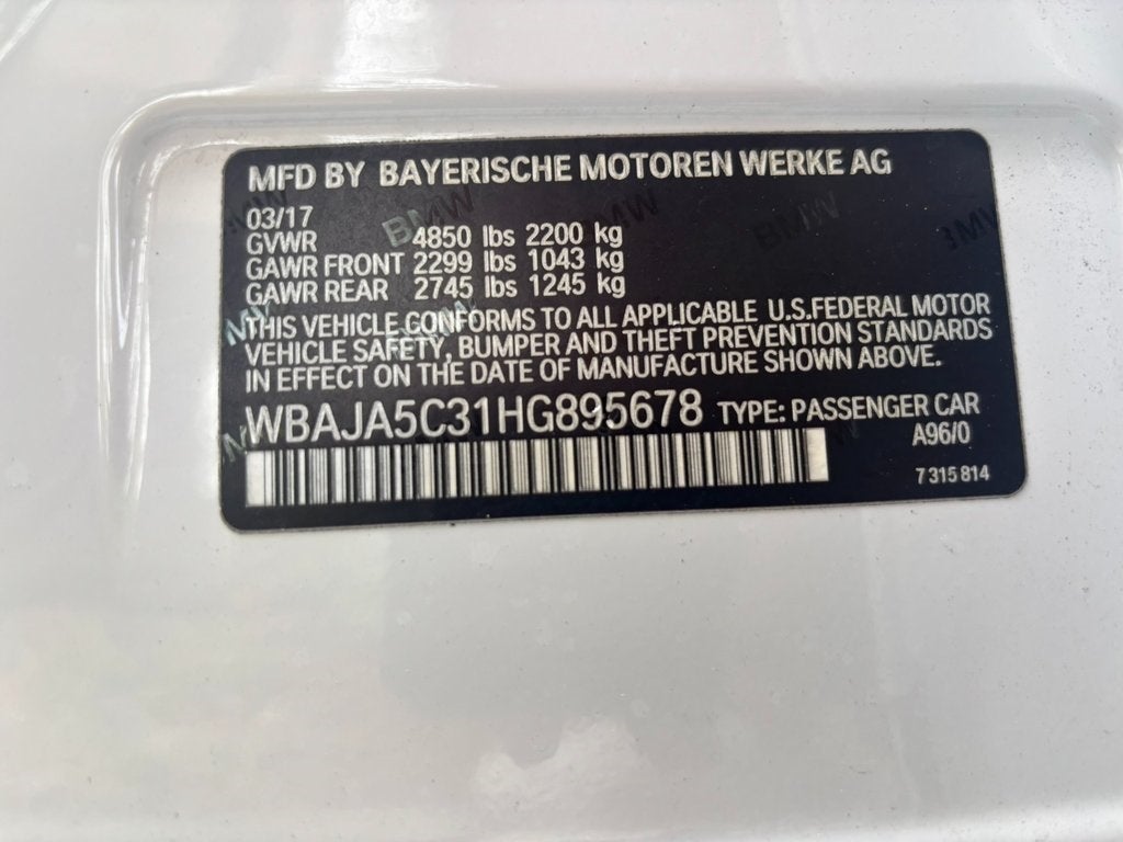 2017 BMW 5 Series 530i